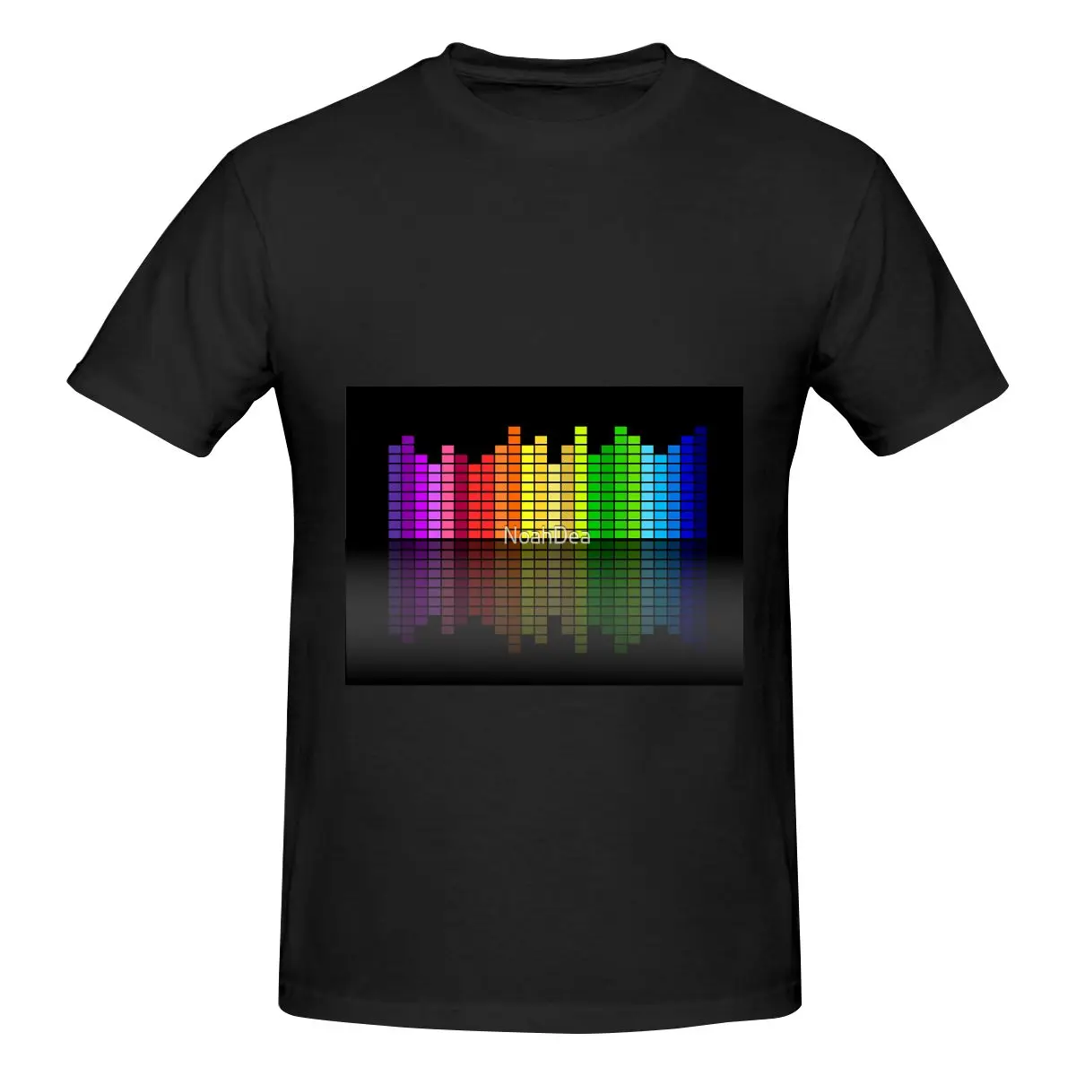 

Funny Colorful Equalizer Music Sound Men's T-shirt Printed Tops are loose and slim fit Women's T-shirts