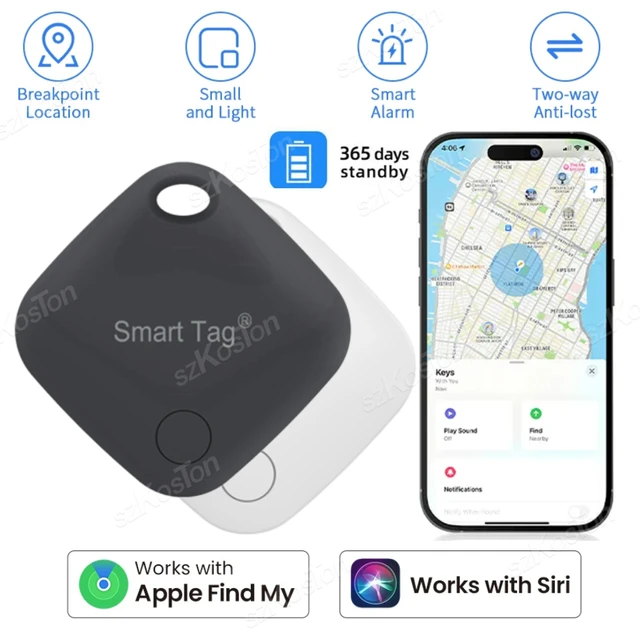 Long Distance Smart Tag GPS Tracker for Air Tag Key Finder Pet Wallet Bike Anti lost Alarm Mini Locator Works with iOS Find My AliExpress