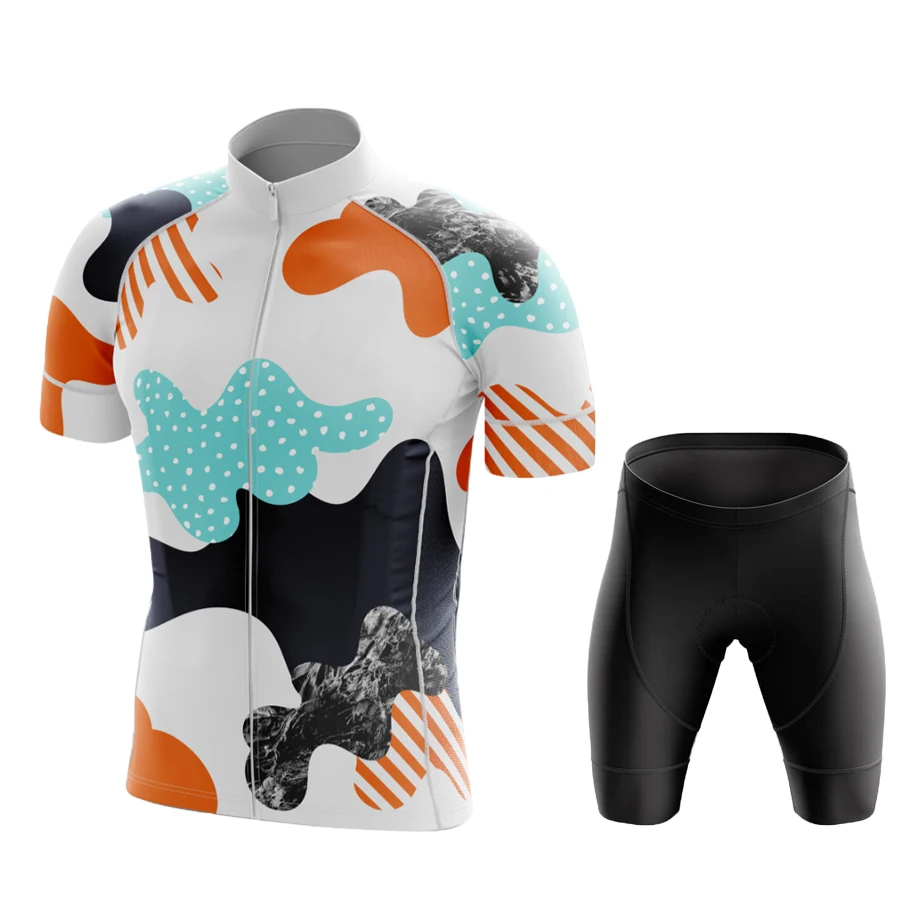 Nieuwe Fietskleding Shorts Man Mannen Zomer Kleding Heren Jas Uniform Jersey Set Laser Cut Bib Mtb Mannelijke Fiets broek