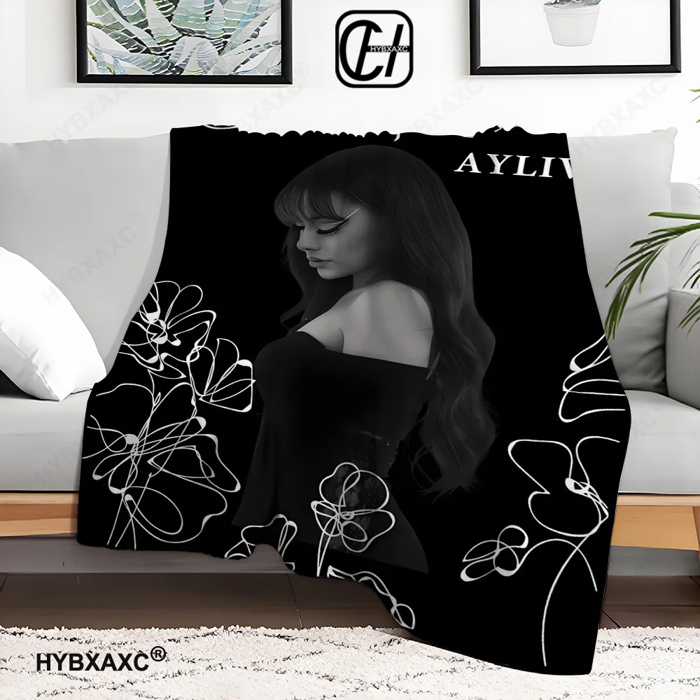 Ayliva In Liebe Flower Blankets Fleece Winter Breathable Soft Throw Blankets for Sofa Office Quilt