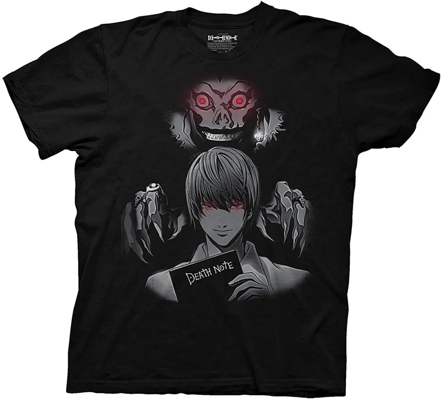 

Mens Death Note Anime T-Shirt - Death Note Light Yagami Mens Fashion Shirt - Death Note Manga Tee