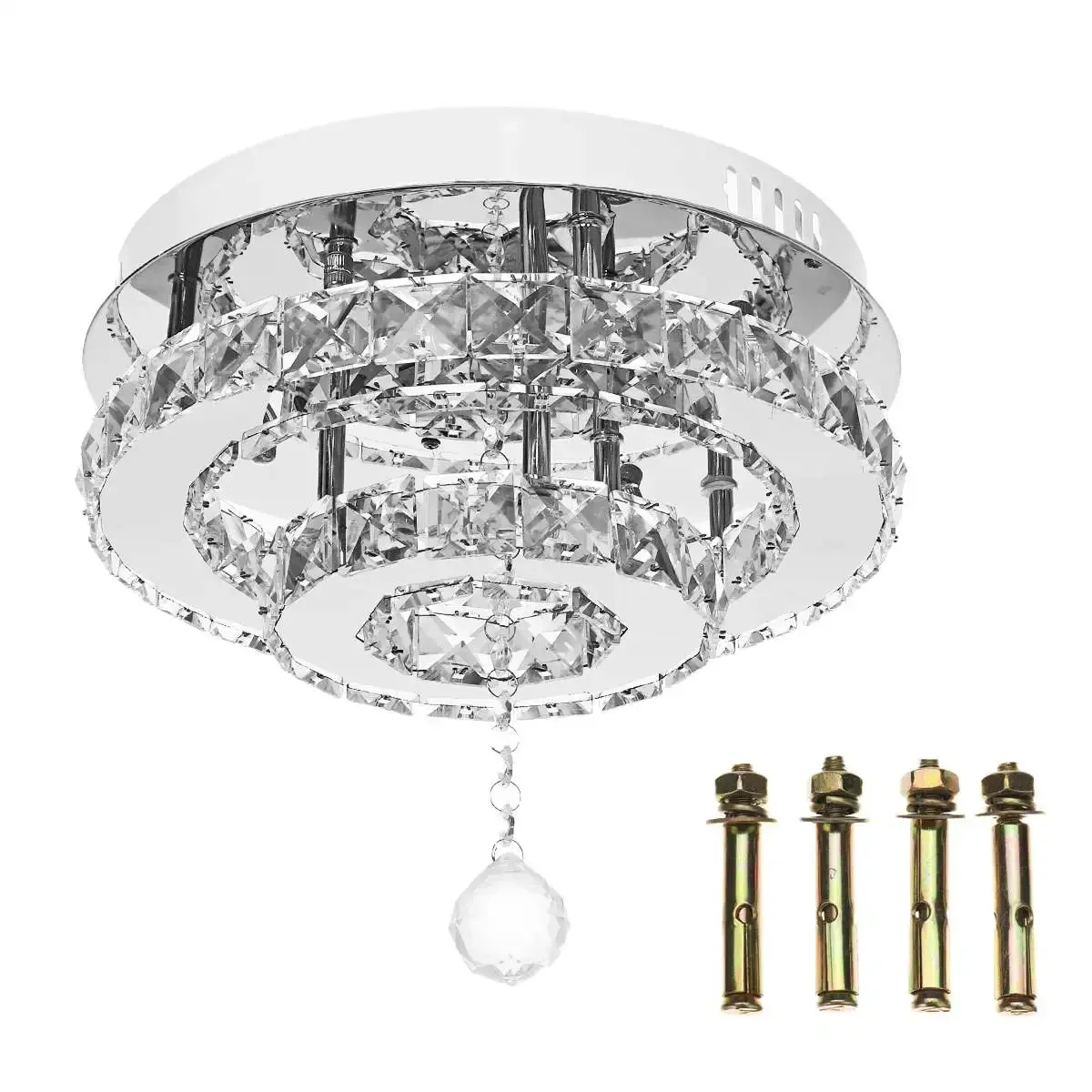 30cm Crystal Dimmable LED Ceiling Light With Remote Control Hallyway  Lamps Indoor Lighting Fixture Home 165V-265V