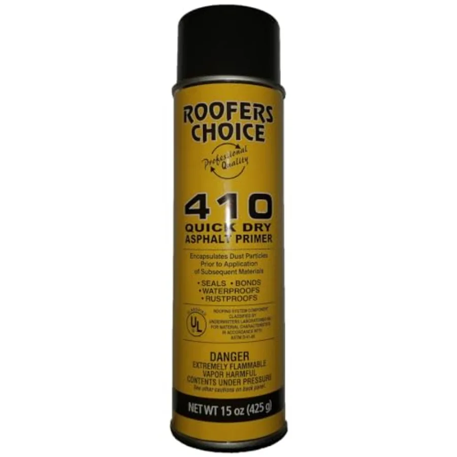 Roofers Choice 410 Apprêt asphalte à séchage rapide pour les applications de toiture La formule à séchage rapide améliore l'adhérence et l'imperméabilisation par
