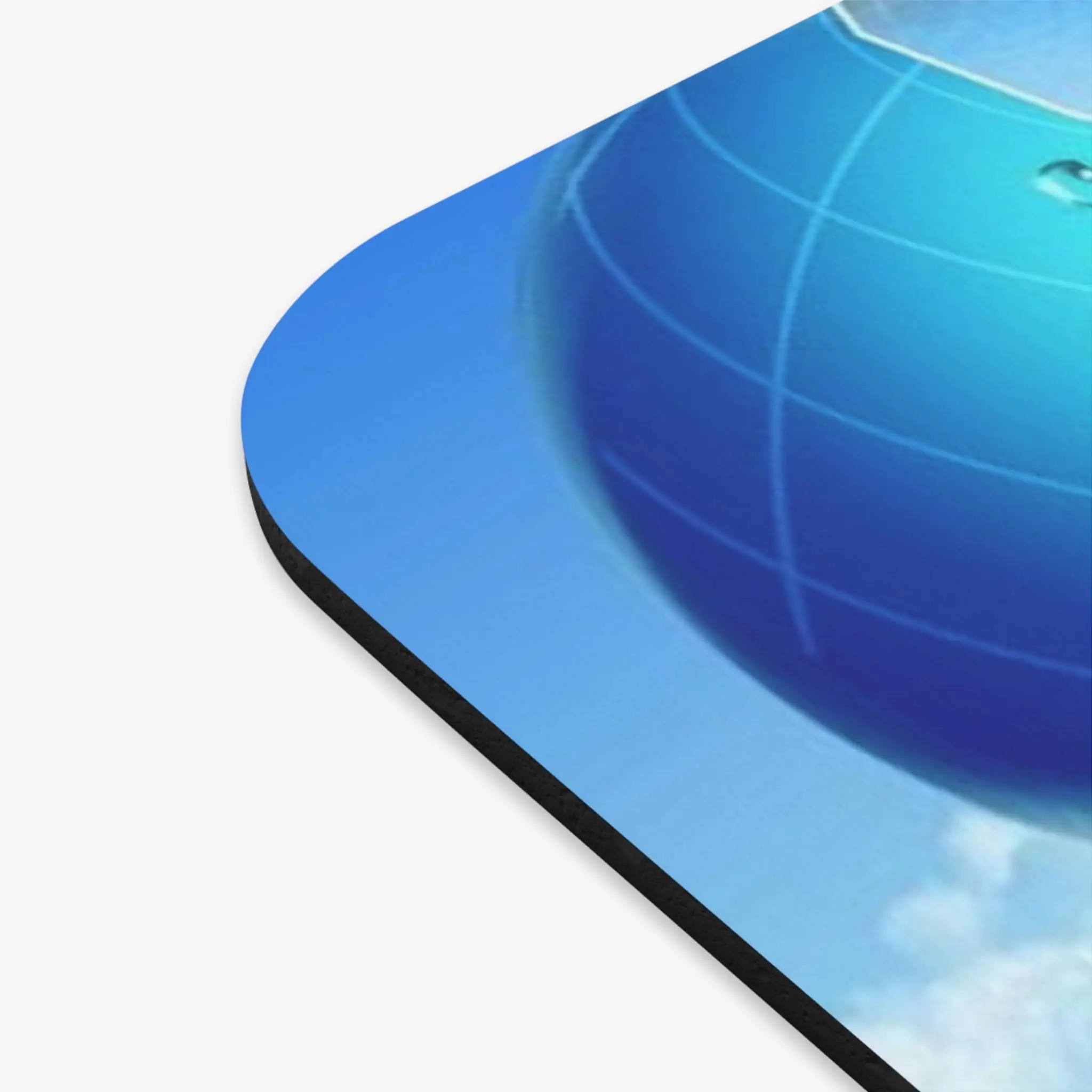 Frutiger Aero, Frutiger Aqua Water Globe Print Square Mouse Pads Lock Edge Gaming Mousepad Mouse Mat Keyboard Mats 22x18cm