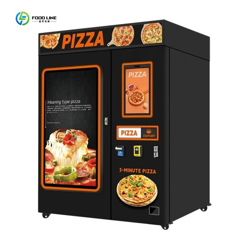 Быстрый и вкусный торговый автомат для мгновенной пиццы с различными опциями Самообслуживающийся автомат для продажи монет