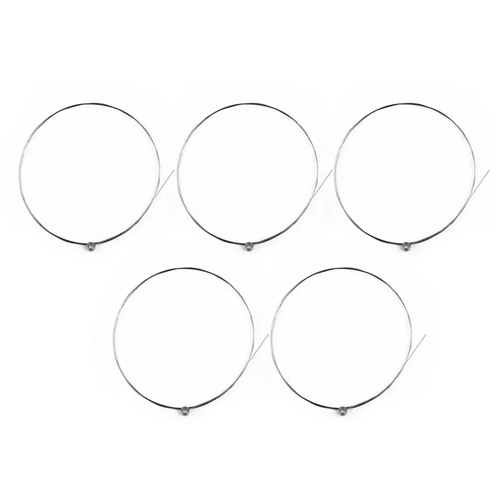 Single Single Guitar Strings Accessories Parts Replacement Silvery 5 Pcs Musical Instrument Plain Steel Gauges .012