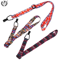 Universal Ukulele Strap 4 String Hawaiian Guitar One Piece Cartoon Pattern Neck Belt Sling with Hook