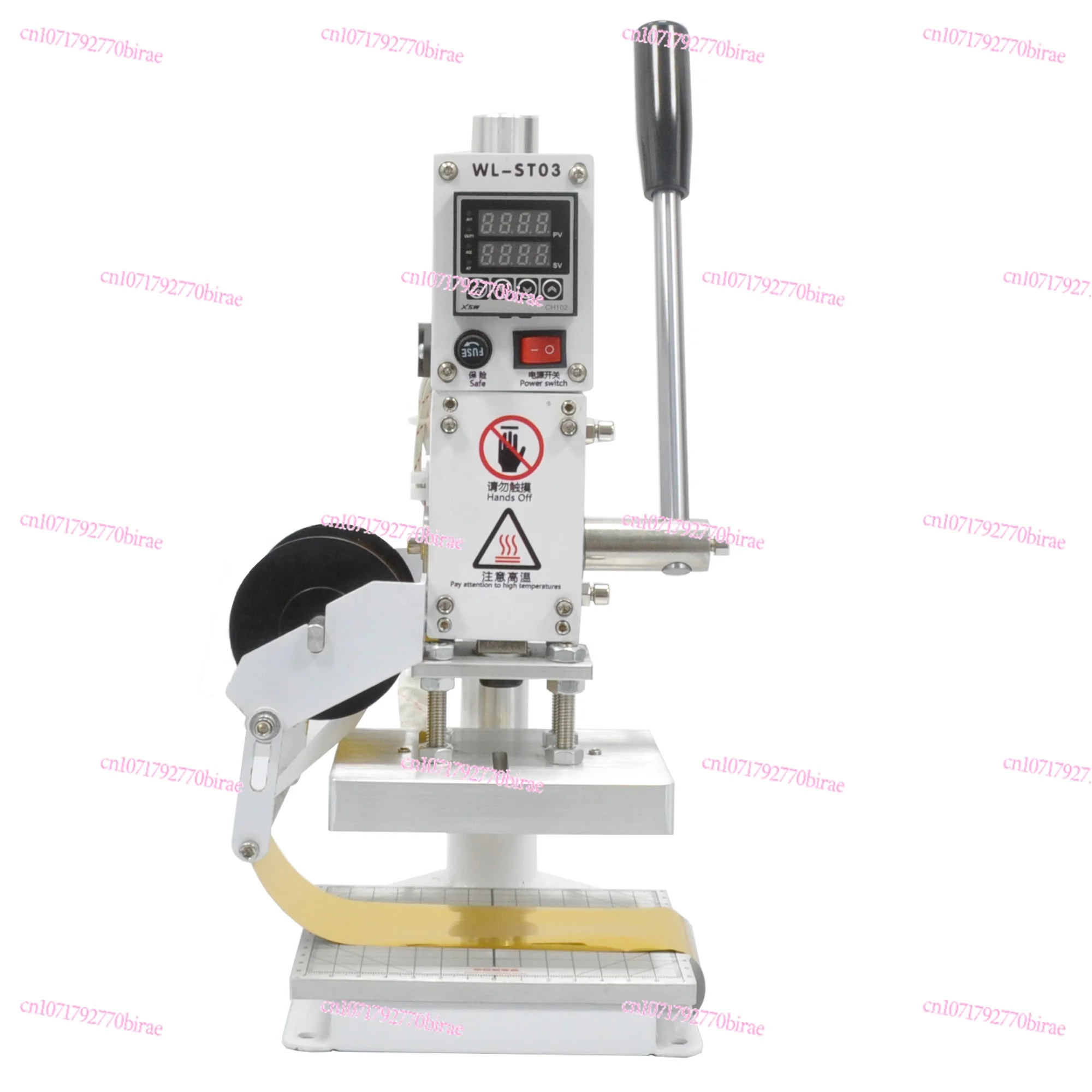 Small Manual for Card Wood Paper Glass Leather Logo Embossing and Bronzing Machine, Platen Size 5 * 7cm