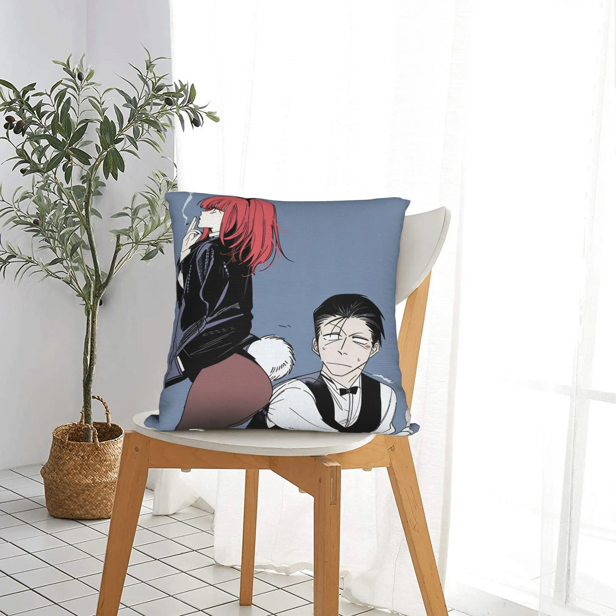 Smoking Behind Supermarket Yamada  Pillowcases  Vintage Pillow Case For Couch Sofa Bedroom Design Pillow Cover