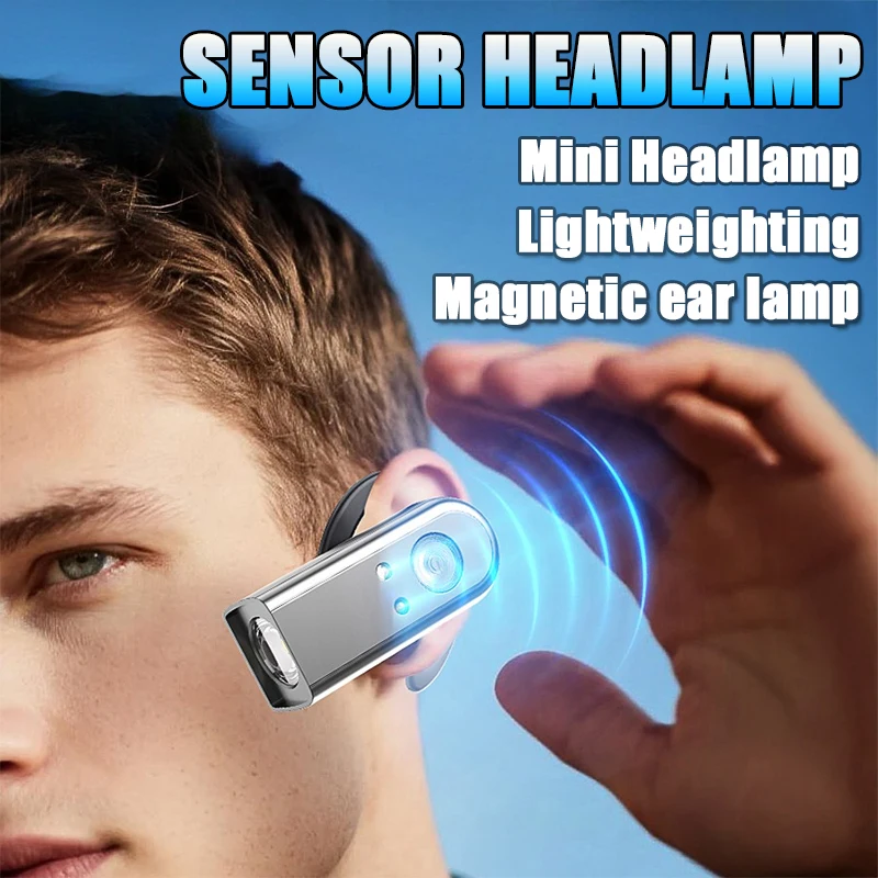 كشافات صغيرة محمولة COB المصباح 3 طرق الضوء الأذن مصباح رئيس مصباح يدوي في الهواء الطلق مصباح الطوارئ ليلة العمل فانوس الصيد