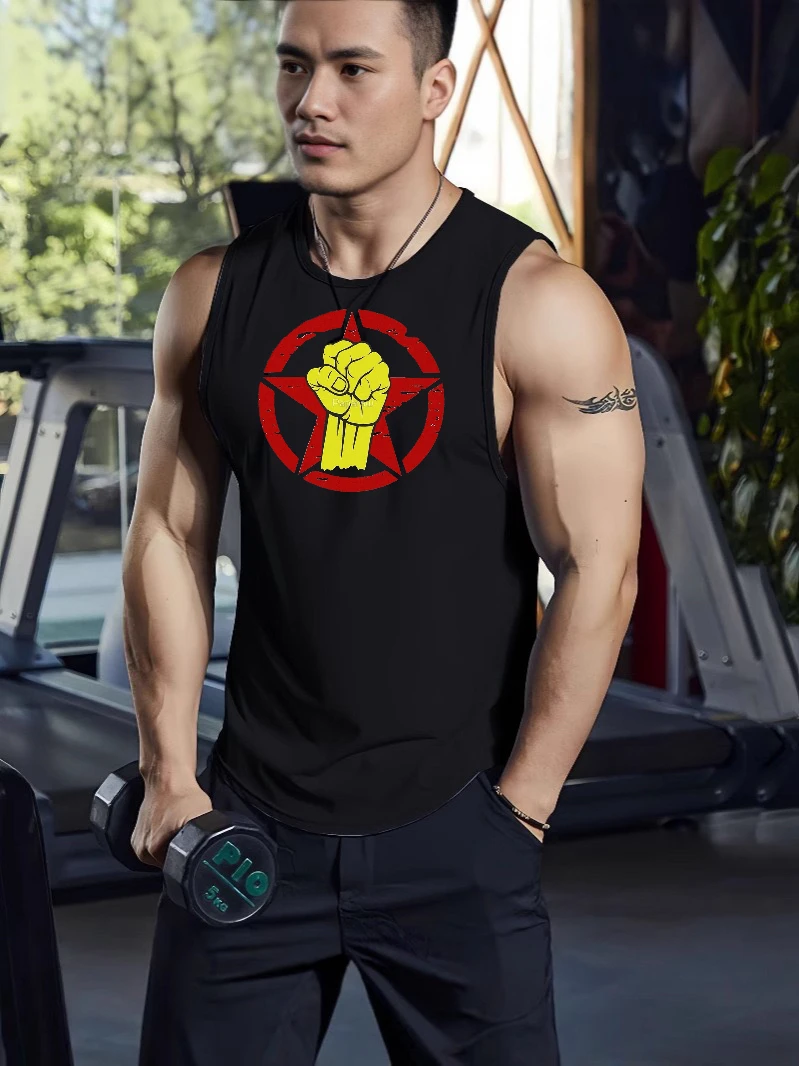 

New 3D Funny Pattern Printed Men's Sleeveless Shirt Fashion Quick Dry Breathable Sports Vests Casual Loose Summer Man Tank Tops