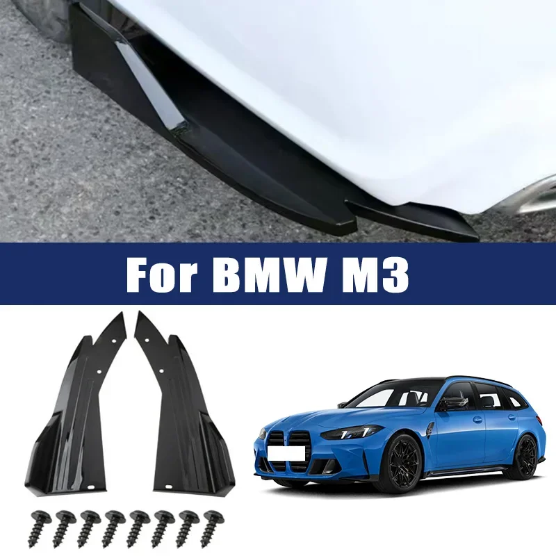 

Car Rear Bumper Spoiler Lip Carbon Fiber Wing Trim Anti-crash Diffuser Side Skirt Wrap Angle Splitter For BMW M3
