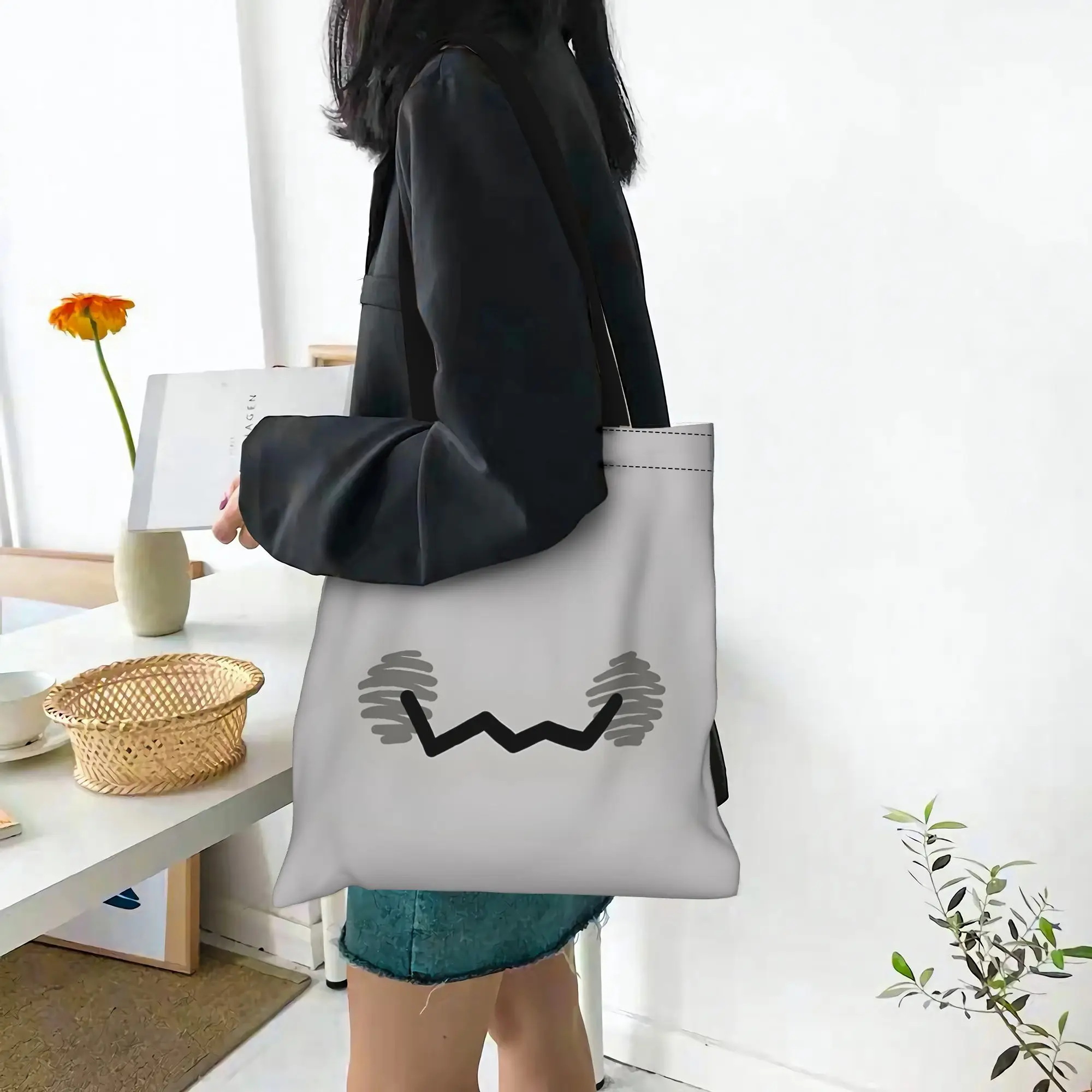 Puppet Smile   Shiny Pokemon Canvas Tote Bag Perfect for Shopping Women's Top-Handle Bags - view 5