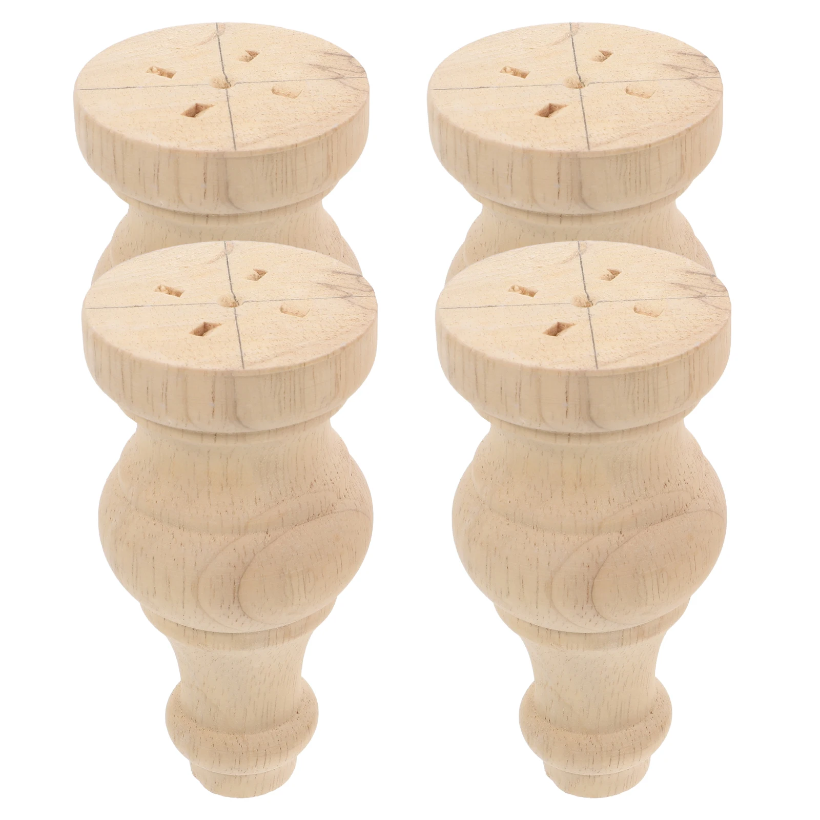 4 قطعة أقدام أثاث خشبي مجموعة أرجل طاولة من الخشب الصلب للأريكة خزانة السرير DIY استبدال الطراز الريفي الحديث ديكور المنزل