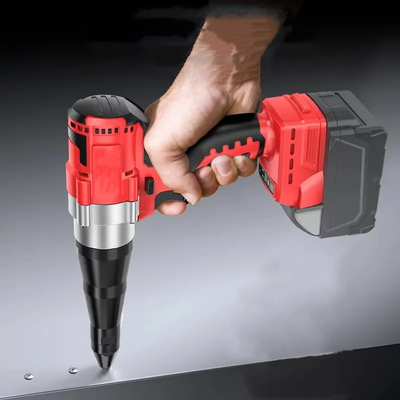 Electric Riveter Gun 2.4-4.8mm Brushless Cordless Rivet Nut Gun Drill Insert Automatic Rivet Machine For Milwaukee 18V Battery
