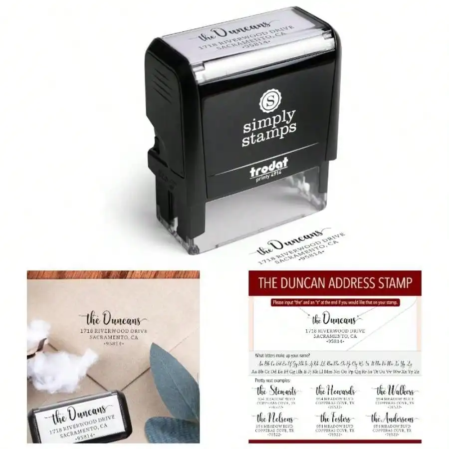 

Personalized Self - Inking Address Stamp Envelope Return Address Stamp Couples And Families Rubber Address Stamp 1, Medium