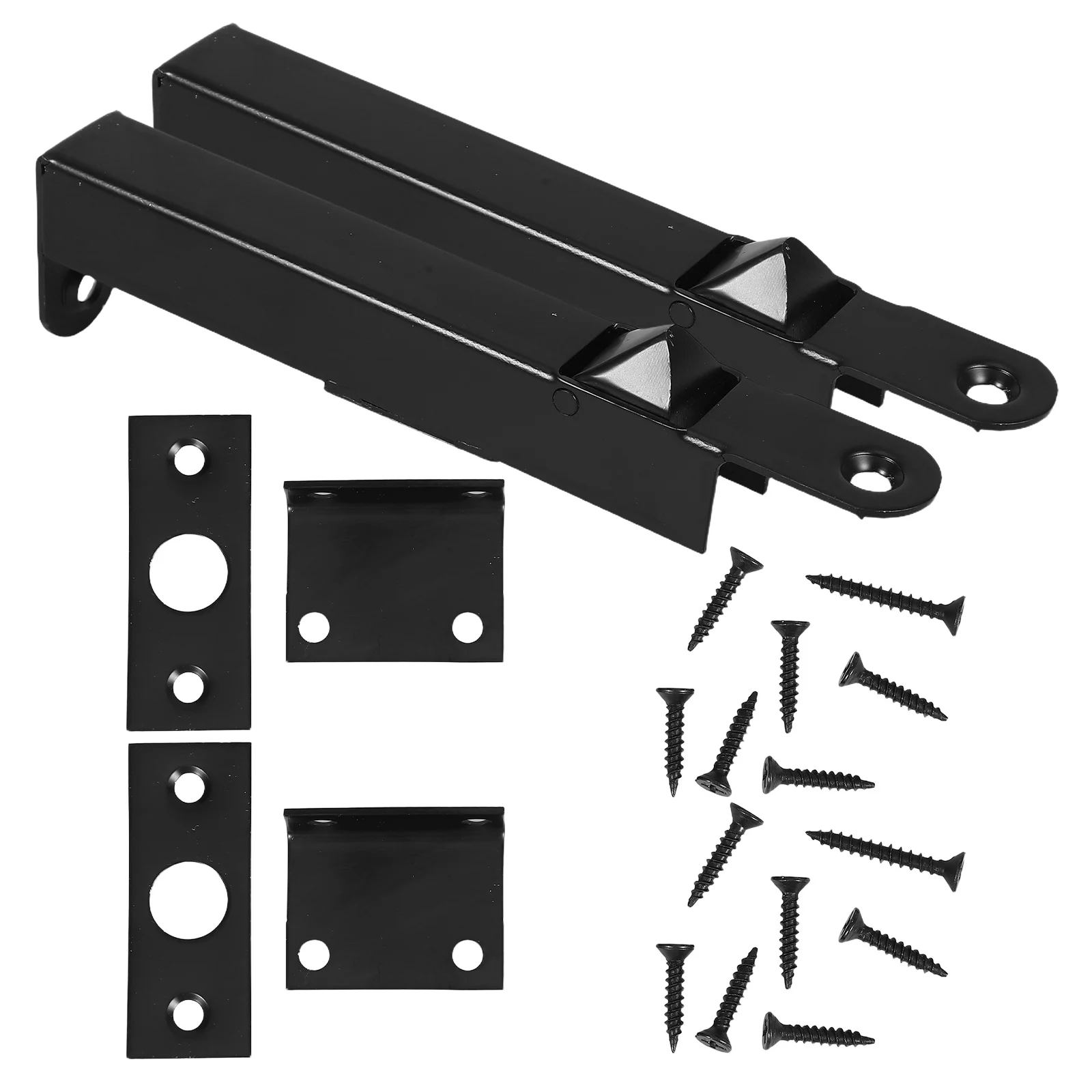 

2 Pcs Channel Door Pin Latch Stainless Steel Double Cylinder Deadbolt Lock Hardware Flush Bolt HiddenLatch Fire Safety Automatic
