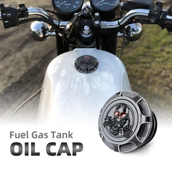 Motorcycle Fuel Tank Cap Skull Decor Oil Gas Tank Cap For Harley Davidson Sportster XL 1200 883 X48 Dyna Softail Touring FLHR