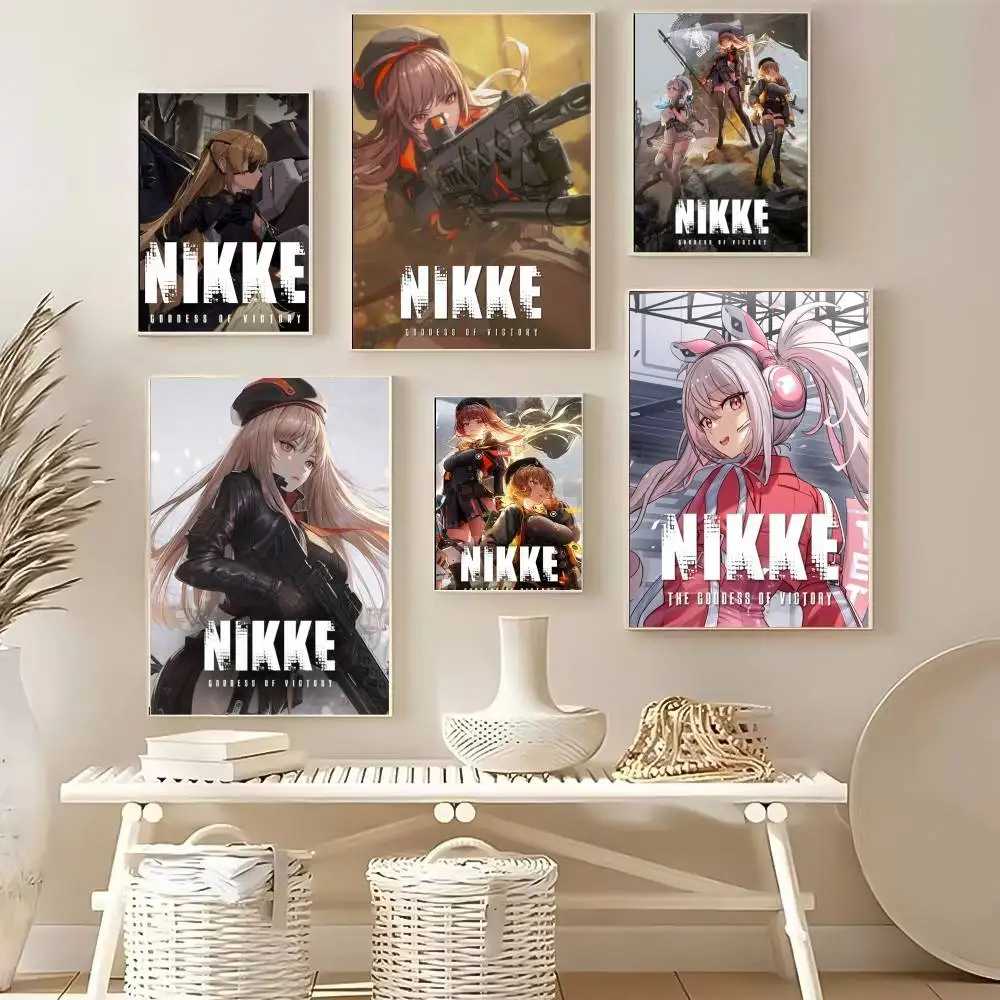 ملصق فتاة جميلة G-Goddess of Victory Nikke ملصق عالي الجودة لتزيين جدران غرفة المعيشة ملصقات جدارية جمالية