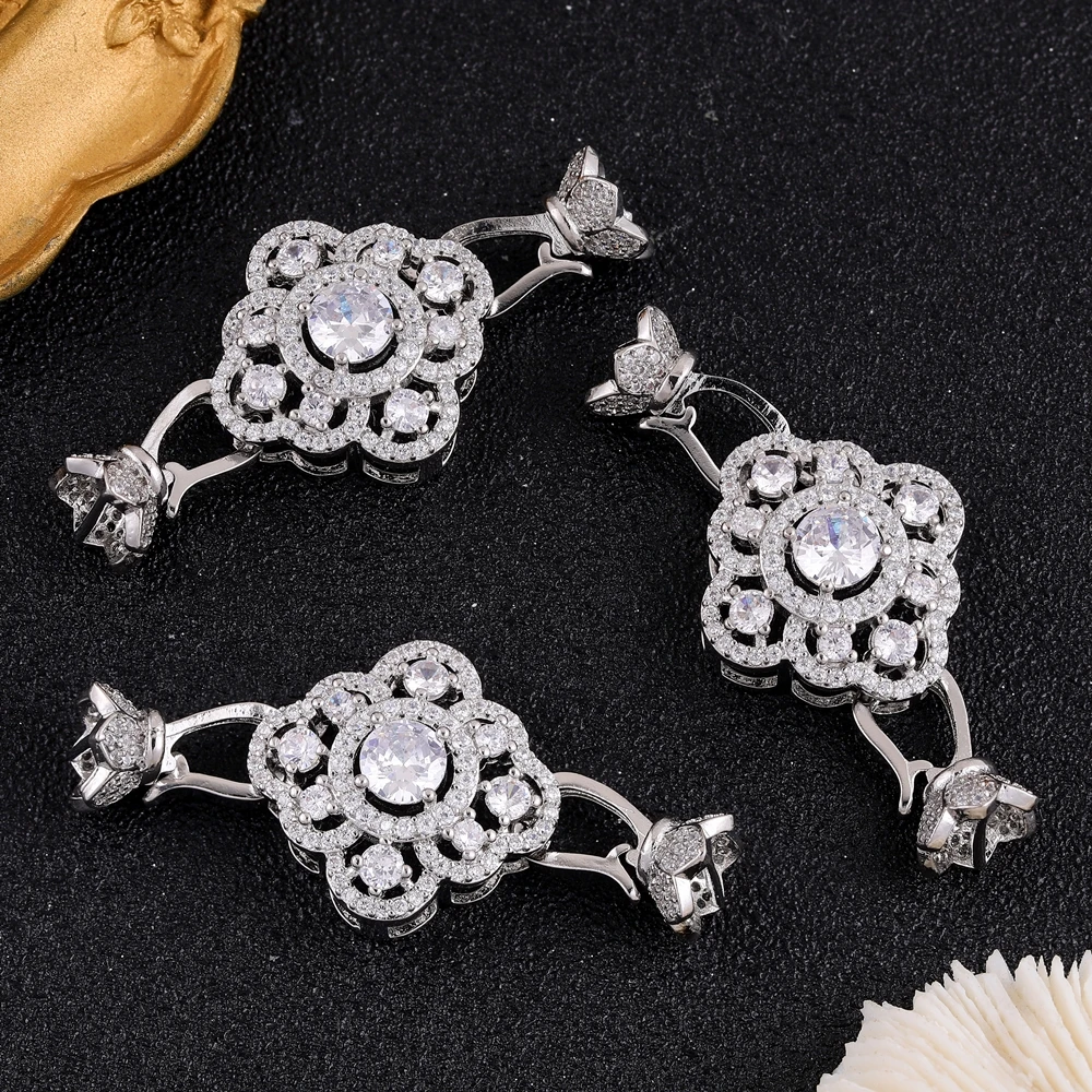 Juya 18K Gold Plated Decoration Fasteners Leopard Dragon Lock Clasps Mountings For DIY Women Stones Gems Pearls Jewelry Making