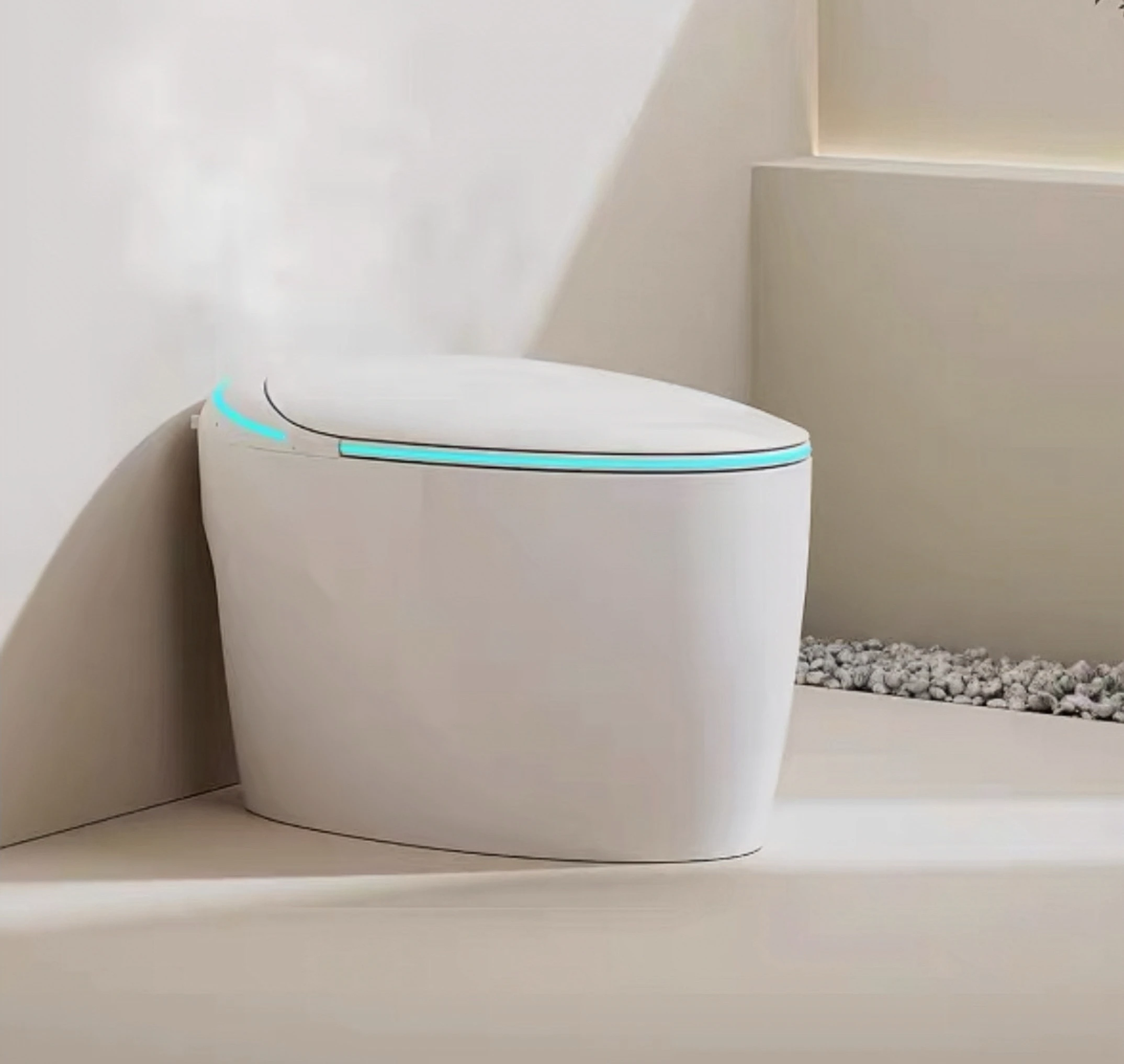 Electric Intelligent Smart Toilet Automatic Sensor Flush S-trap Ceramic Bowl Dual-Flush Remote Control Floor Mounted for Hotels