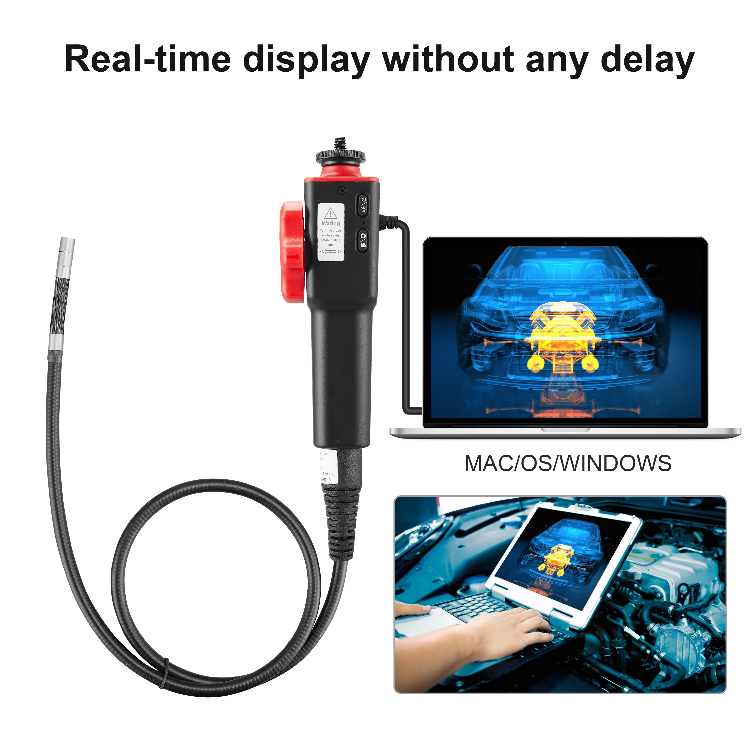 X2 1080P توجيه Borescope لمحرك الكربون بناء متوافق وأدوات تشخيص AUTEL وأدوات المركبات