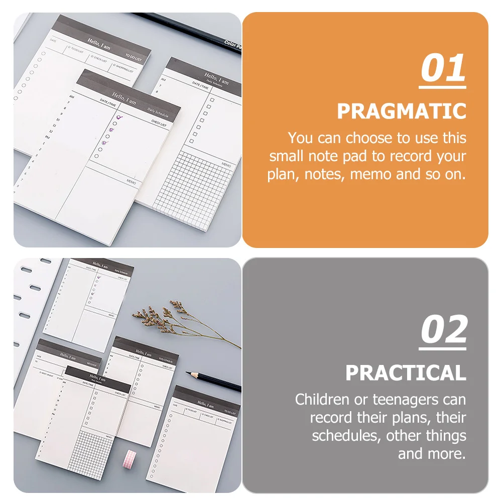 

Portable Notepads Small Planner Notepad Convenient Memo Pads For Daily Use Office Household Work Plan Supplies