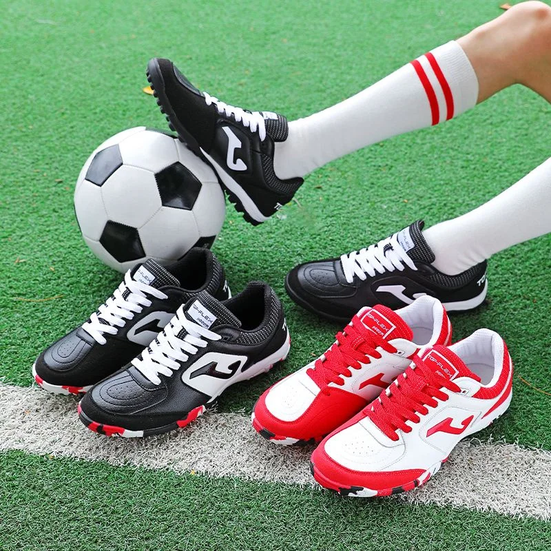 TOP-FLEX professional football shoes non-slip wear-resistant portable breathable leather upper TF broken nail bottom