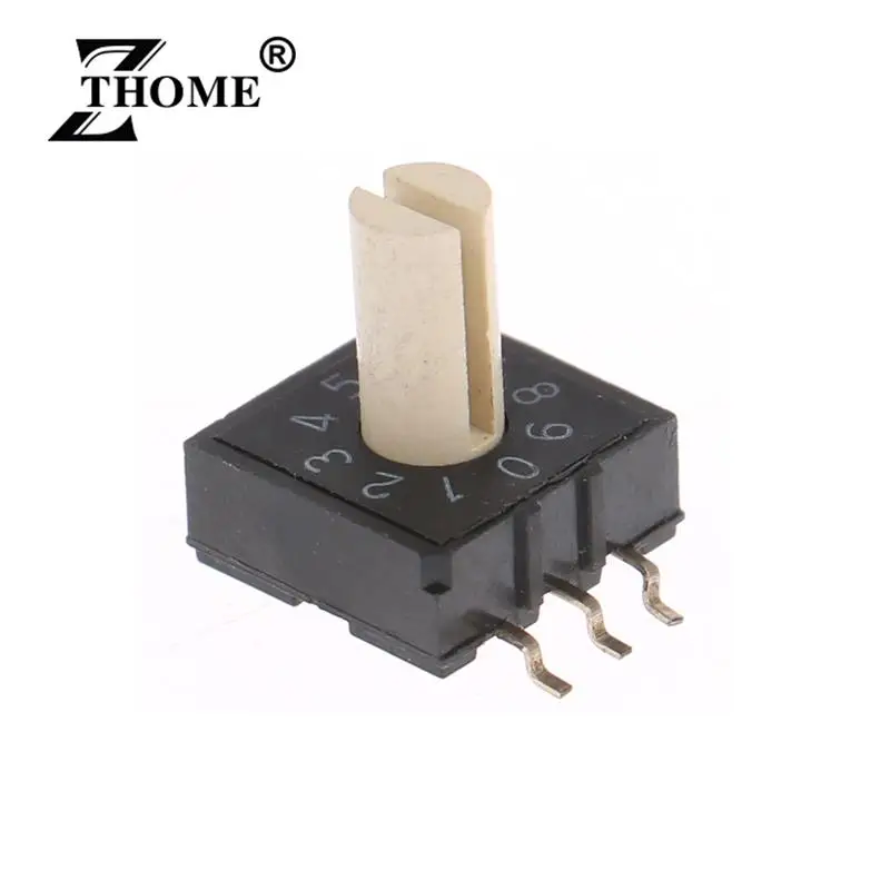 1PCS RM3HAF-10R Rotary Encoder Switch Dial Switch 10 0-9 Coding Switch Patch 3:3 With Handle Rotary Coding Switch