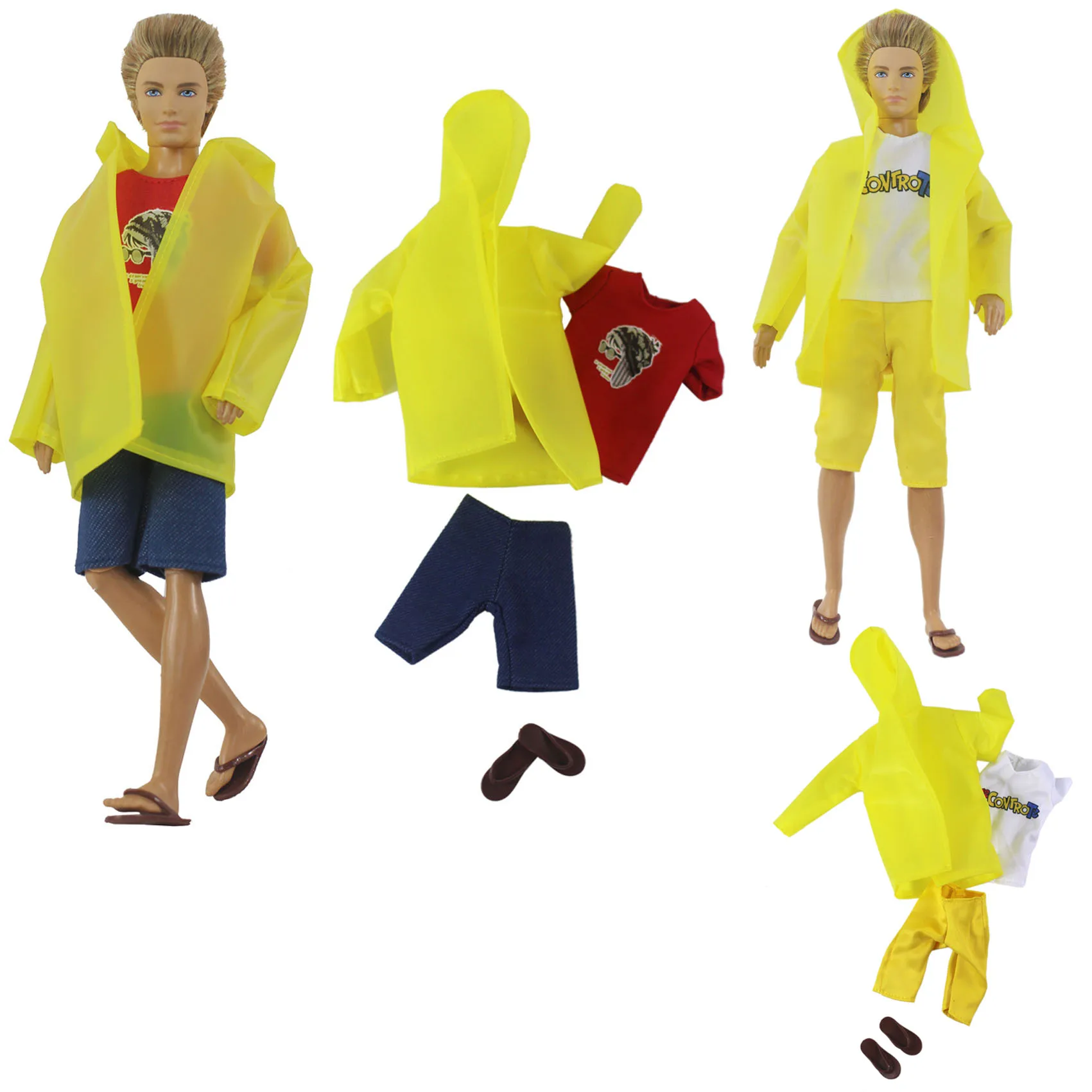 1 Set Doll Clothes Raincoat Outfit for 12 inch Ken Doll Many Style for Choice 05