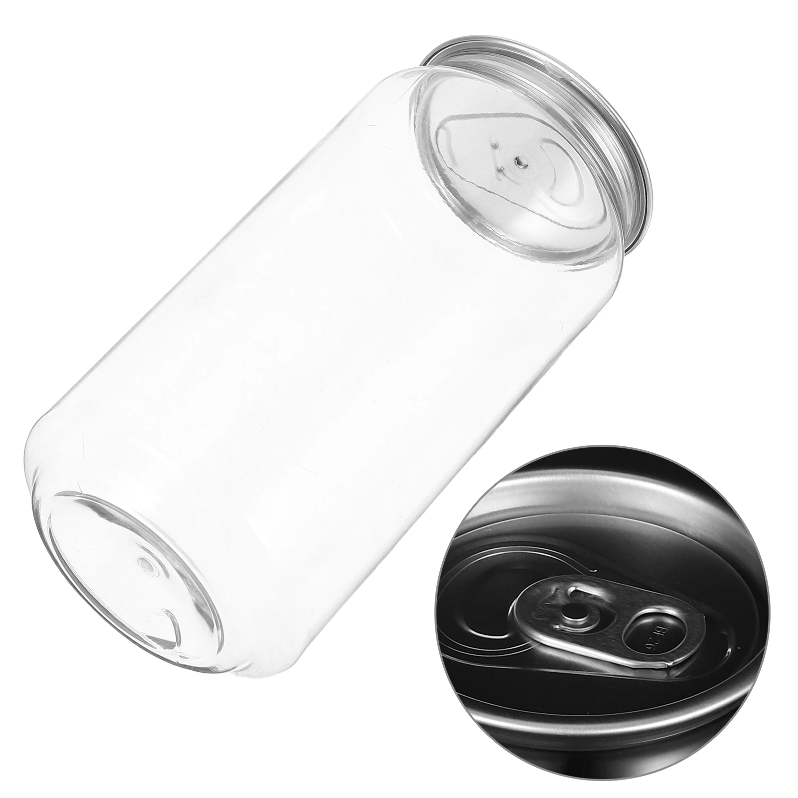 

10pcs Beverage Cans Empty PET Bottles Aluminum Caps Leakproof Travel Containers Coffee Smoothie Milk Clear Set Kitchen Bar