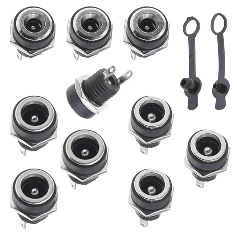 30V 2A DC Power Socket DC-022B, 5.5x2.1mm / 2.5mm / 3.5x1.3mm Barrel Jack, Solder Panel Mount for Arduino Power Supply