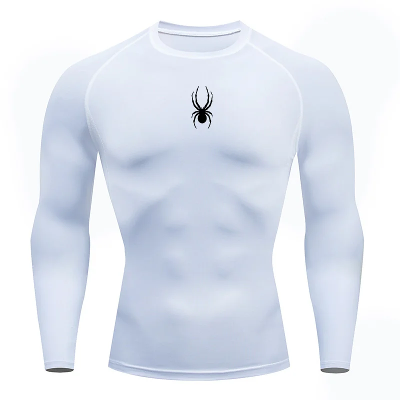 Men's long sleeved fitness T-shirt sportswear for spring and autumn outdoor sports running top, gym compression dry quick drying view 6
