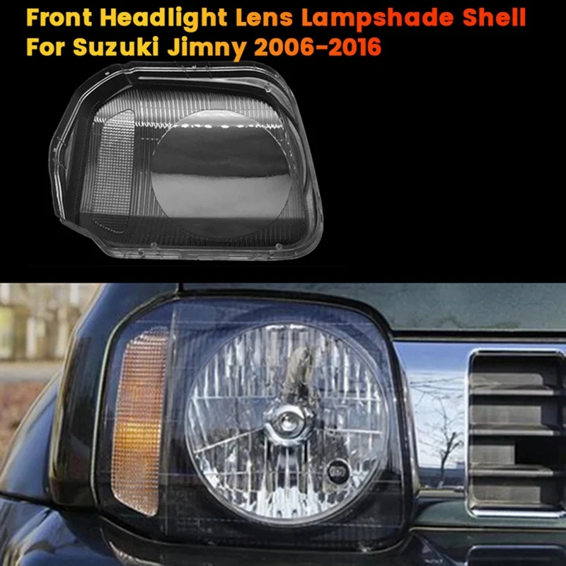 

1Pair Front Headlight Lens Lampshade Shell For Suzuki Jimny 2006-2016 Headlamp Lights Glass Replacement Auto Shell