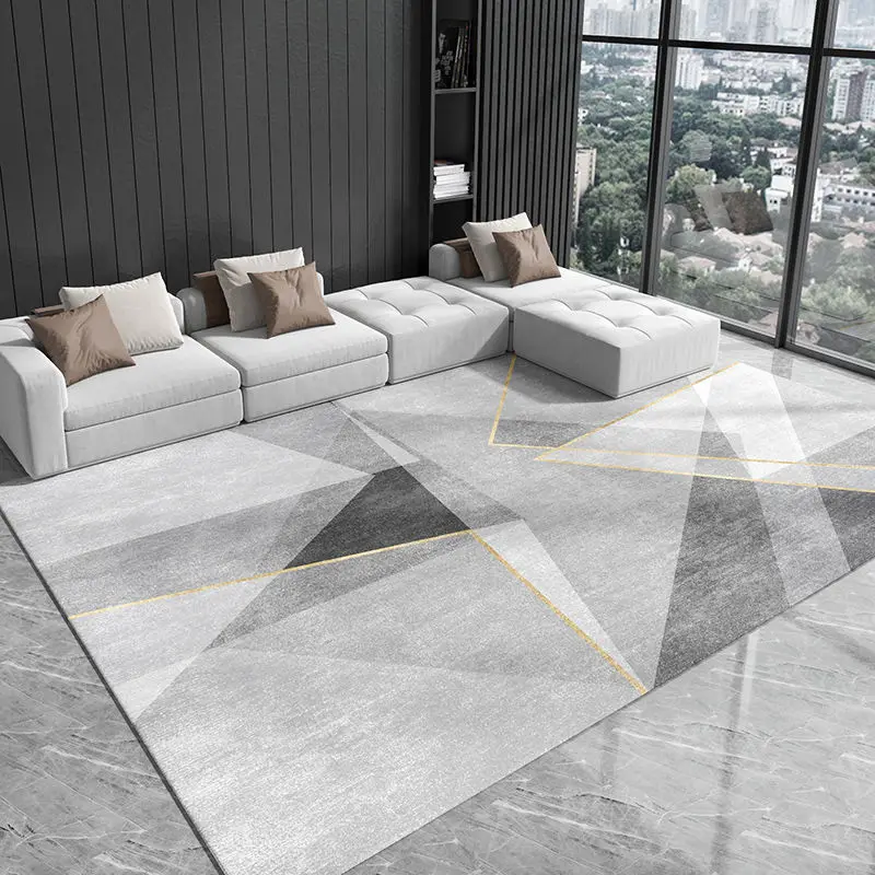 NONE Nordic Grau Teppich Wohnzimmer Dekoration Schlafzimmer Große Fläche Lounge Teppich Hause Kaffee Tische Fußmatten 200x300 Zimmer decor Moderne 6