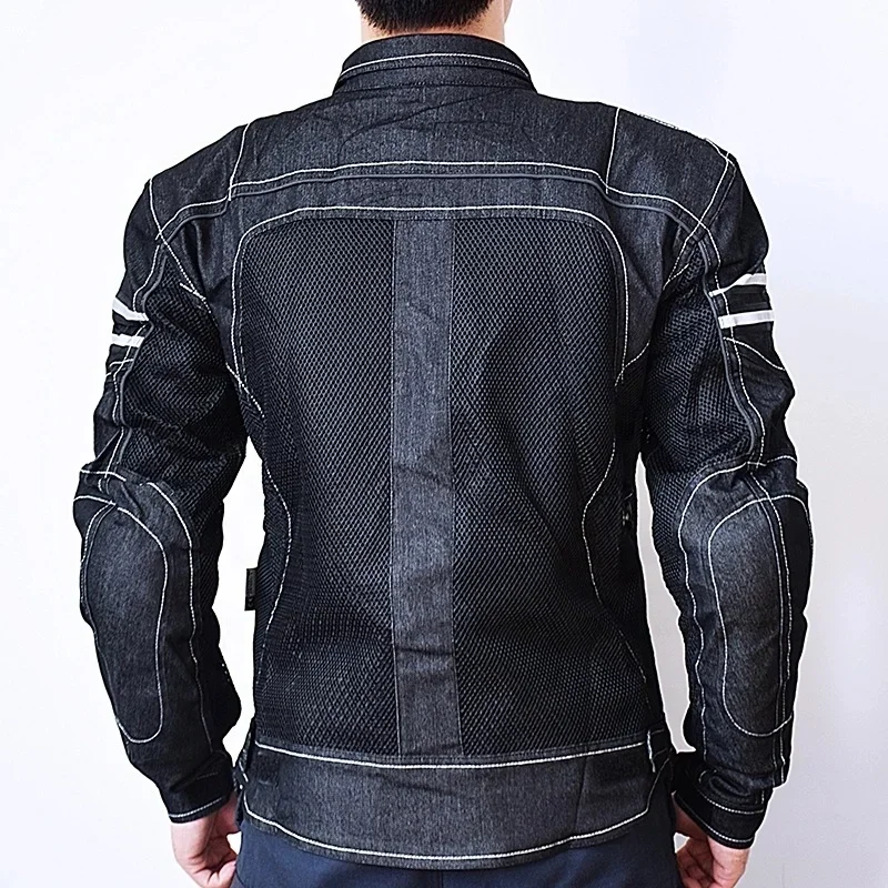 

-for Custom Motorcycle Jacket Racing Suit Motocross Jeans Windproof Moto Denim Jackets Protective Gear Removable Liner 2 Colors
