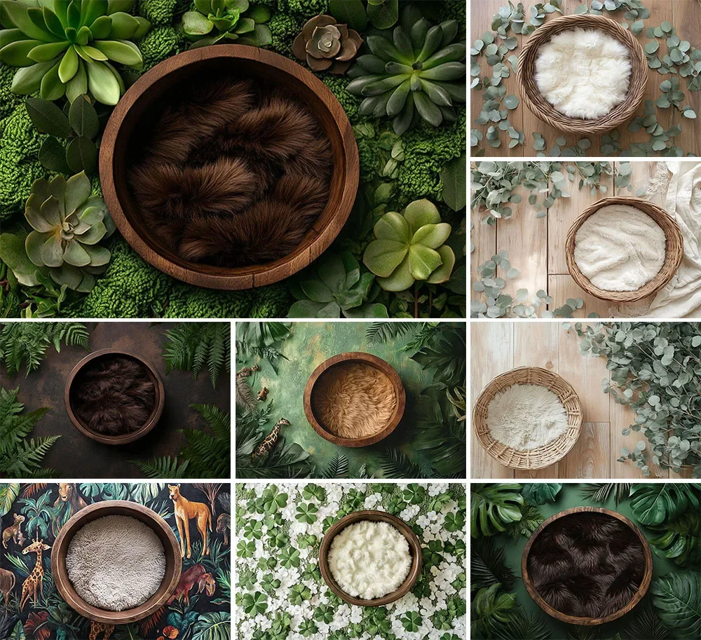 

Mehofond Photography Background Green Leaves Newborn Birthday Party Baby Shower Artistic Portrait Decor Backdrop Photo Studio