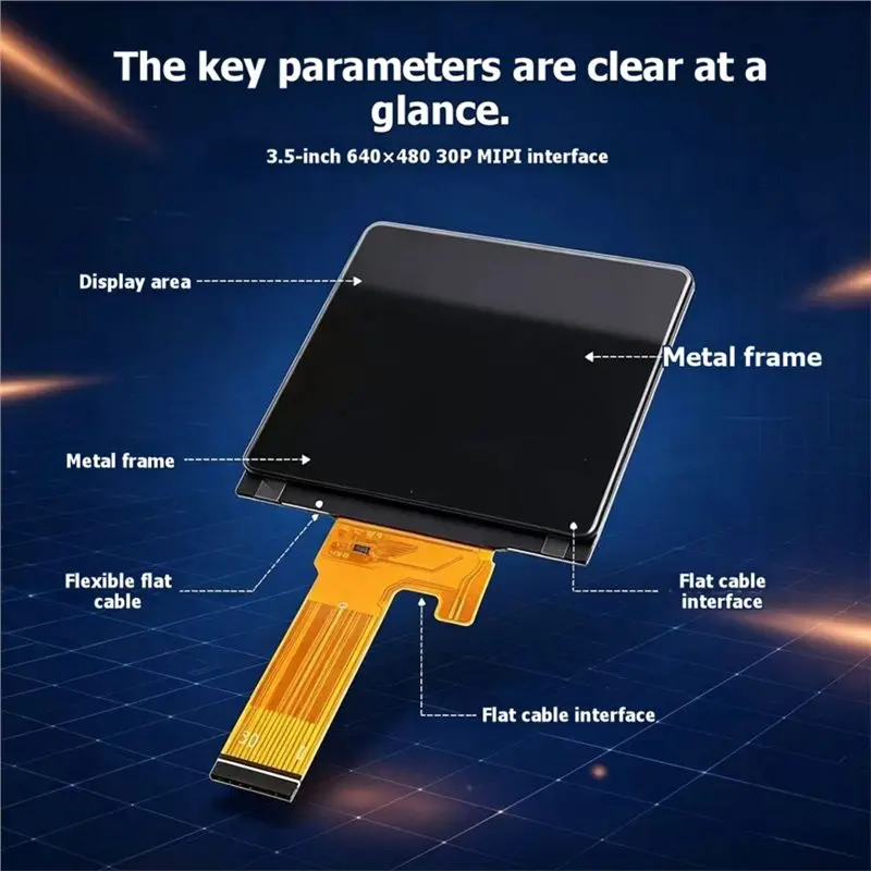 A97I-For R36S 3.5-Inch Game Console MIPI 30Pin ZL040FIBN60 Screen LCD Screen Display Without Cover 640X480 Plate Replacement