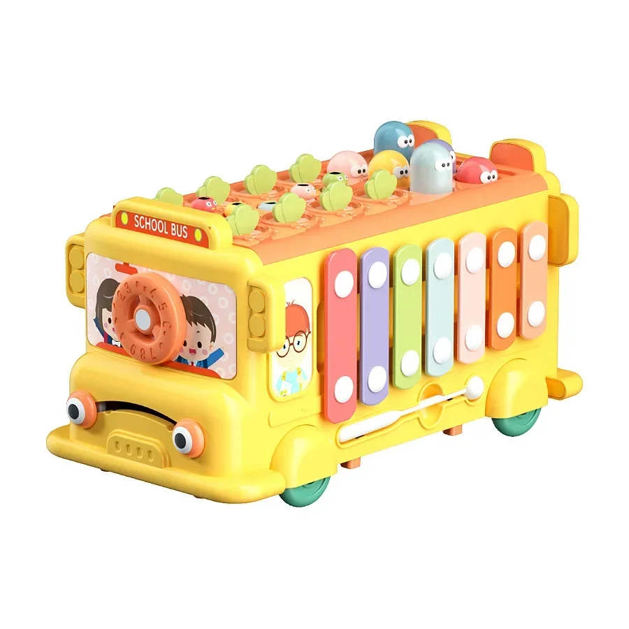 Xilofone ônibus carro sensorial montessori brinquedo multifuncional instrumentos musicais desenvolvimento do bebê brinquedos educativos para o bebê crianças presentes