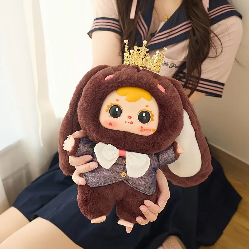 Samuel 400 % weiche süße Kaninchen-Baby-Serie, Plüsch-Blindbox, niedliches Vinyl-Spielzeug, Modellpuppe, trendiges handgefertigtes Ornament, Mystery-Box-Geschenk