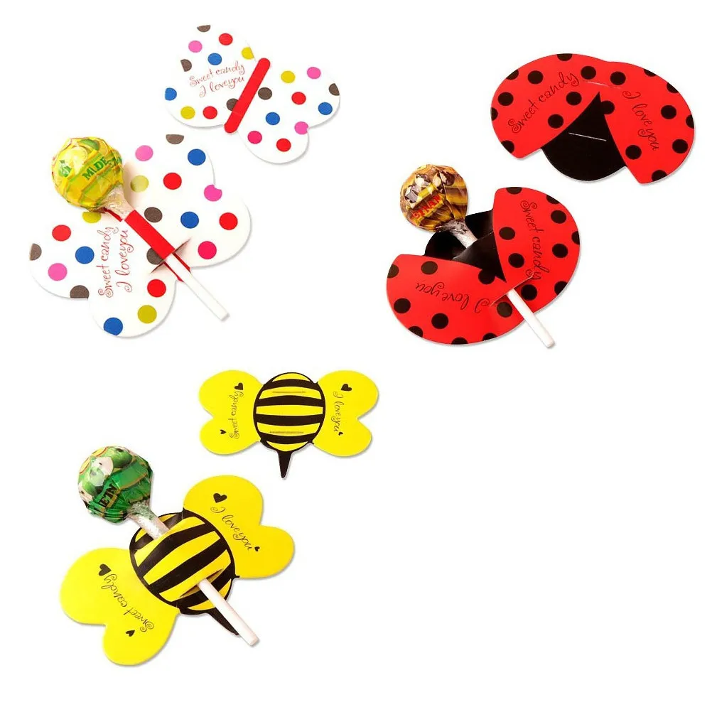 100 tarjetas decorativas con diseño de mariquita, tarjetas de mensaje para fiestas temáticas, eventos infantiles, vacaciones