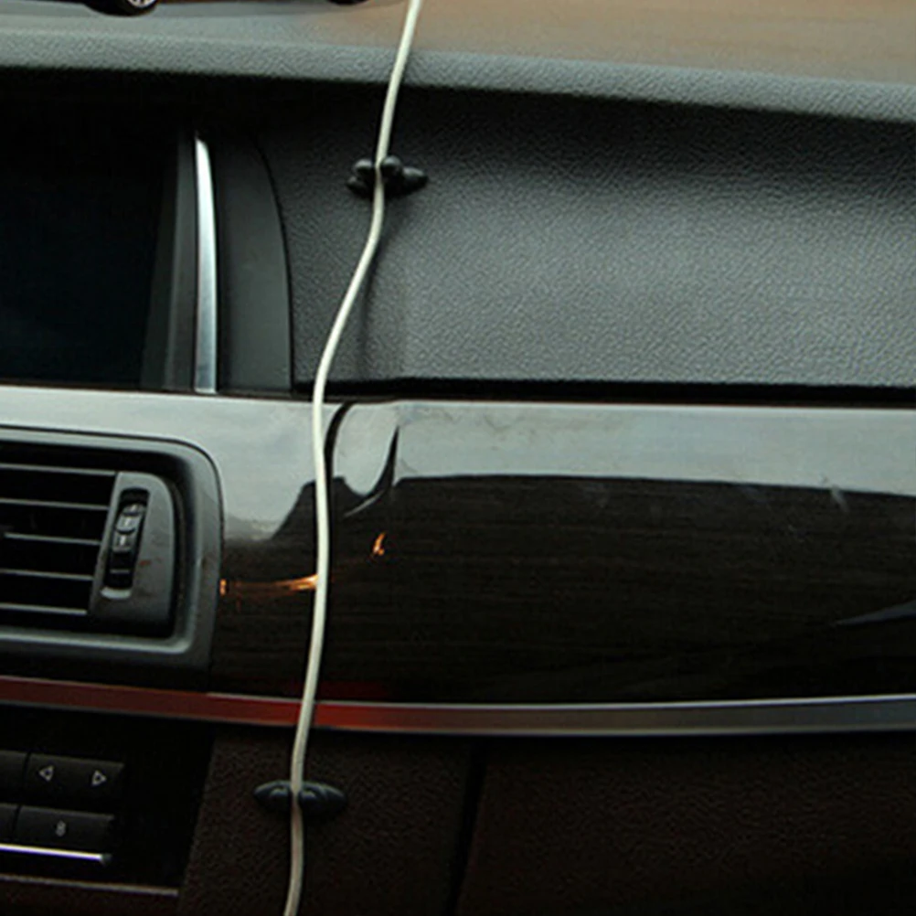 

16pcs Cable Clips Bundle Wire Cord Organizer Car Mount Fixer Compact Plastic Clips Earphone Cables Lightweight Black Car