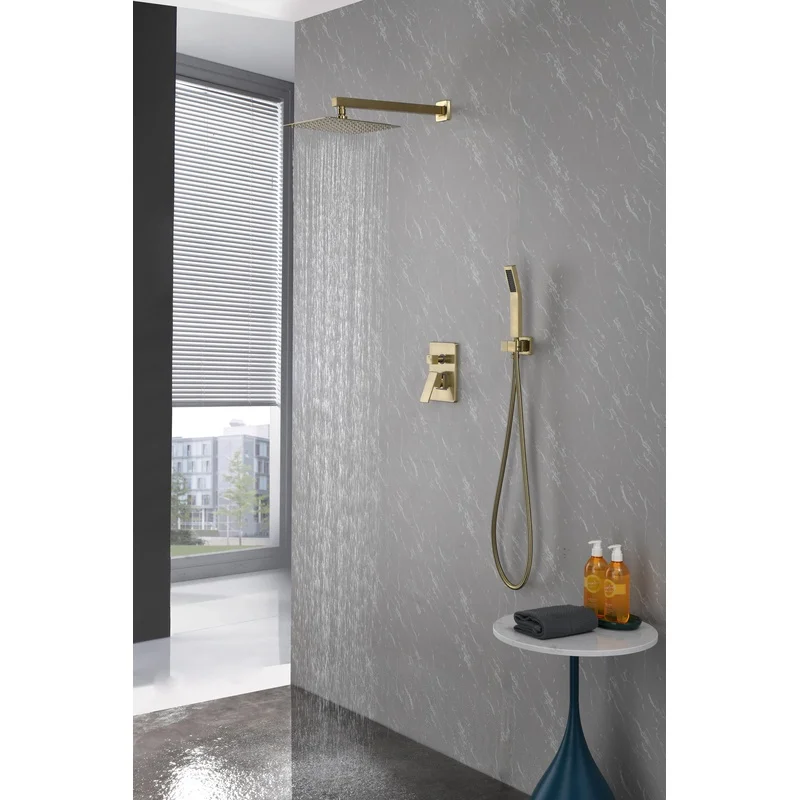 

10 Inch Wall Mounted Shower Head with Mixer Valve for Bathroom Luxury Rainfall Set