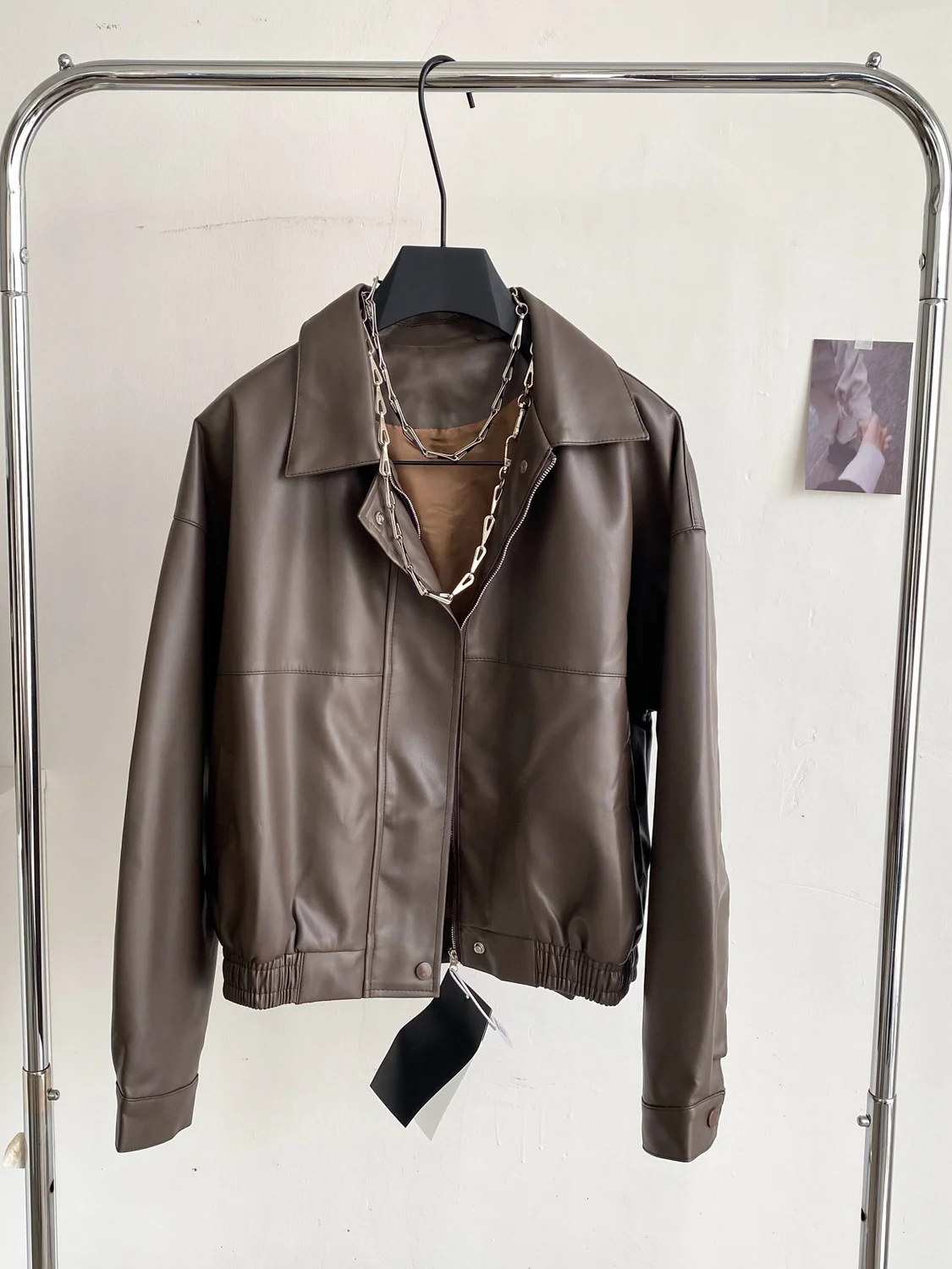 Retro Amerykańska Hot Girl Kurtka ze Sztucznej Skóry PU Luźna Casualowa Uniwersalna Odzież Uliczna dla Kobiet Modna Kurtka do Dojazdów do Pracy