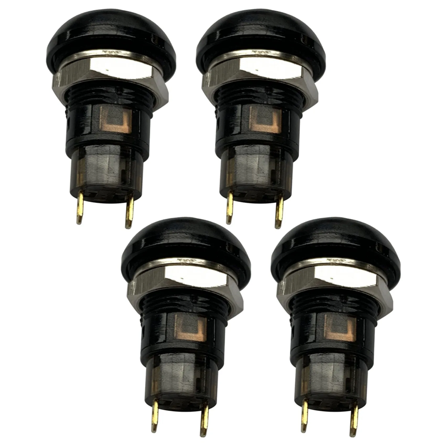 Y51A-4X مفتاح ضغط على الخروج مقاوم للماء 12 مم SPST 2A IP67، أسود