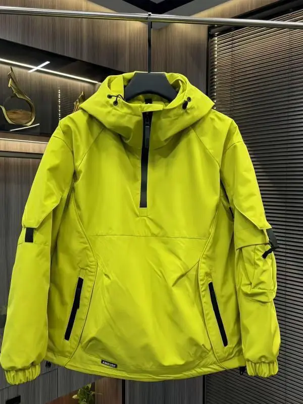 

Large Size 300 Pou American Sle Outdoor Workwear Jaet Men's Autumn Casual Loose Fit Hooded Work Outerwear Trendy