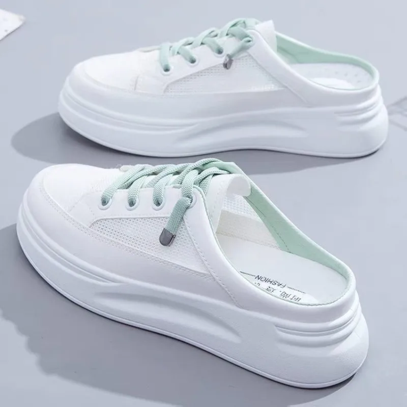 Comemore White Tennis Fashion Comfortable Women\'s Sports Shoes Platform Autumn Trends 2023 Flat Summer Woman Sneakers Slippers