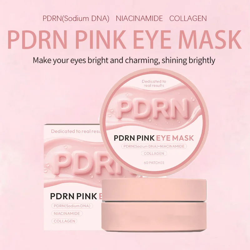 60Patches Dna Collagen Skincare Set,Pdrn Pink Glow Moisturizing Mask Lifting Brightening Cream,Reduce Fine Line Essence Eye Care