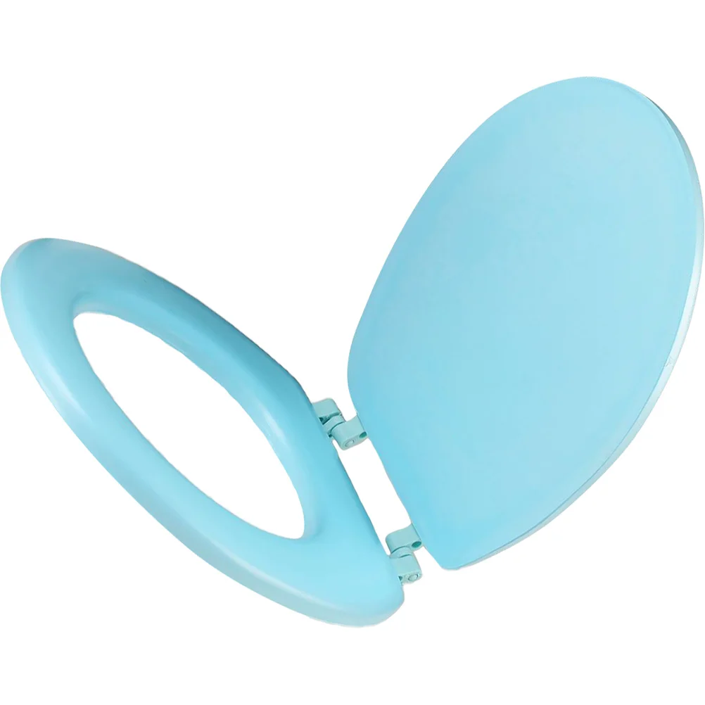 

Thickened Toilet Seat Cover Blue UO Shape Soft Cushion for Bathroom Home Travel Use Washable Reusable