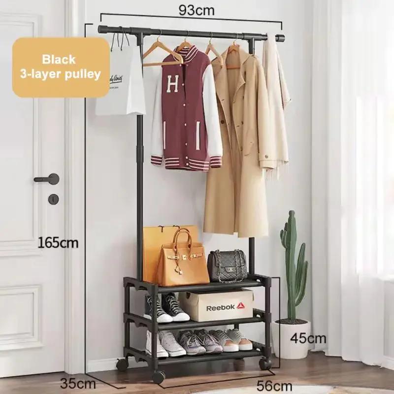 Hanger Stand Furniture for the Living Room Storage Shelves Shoerack Clothes Rack Foldable Night Galan Bedroom Coat Rack Sofa